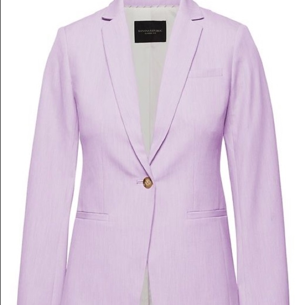 Banana Republic Lavender Italian Wool Blazer